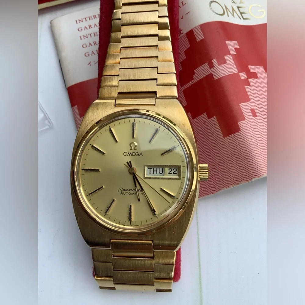 Mens AUTOMATIC OMEGA Gold Tone Day-Date Bracelet Watch ❤️‍🔥❤️‍🔥❤️‍🔥